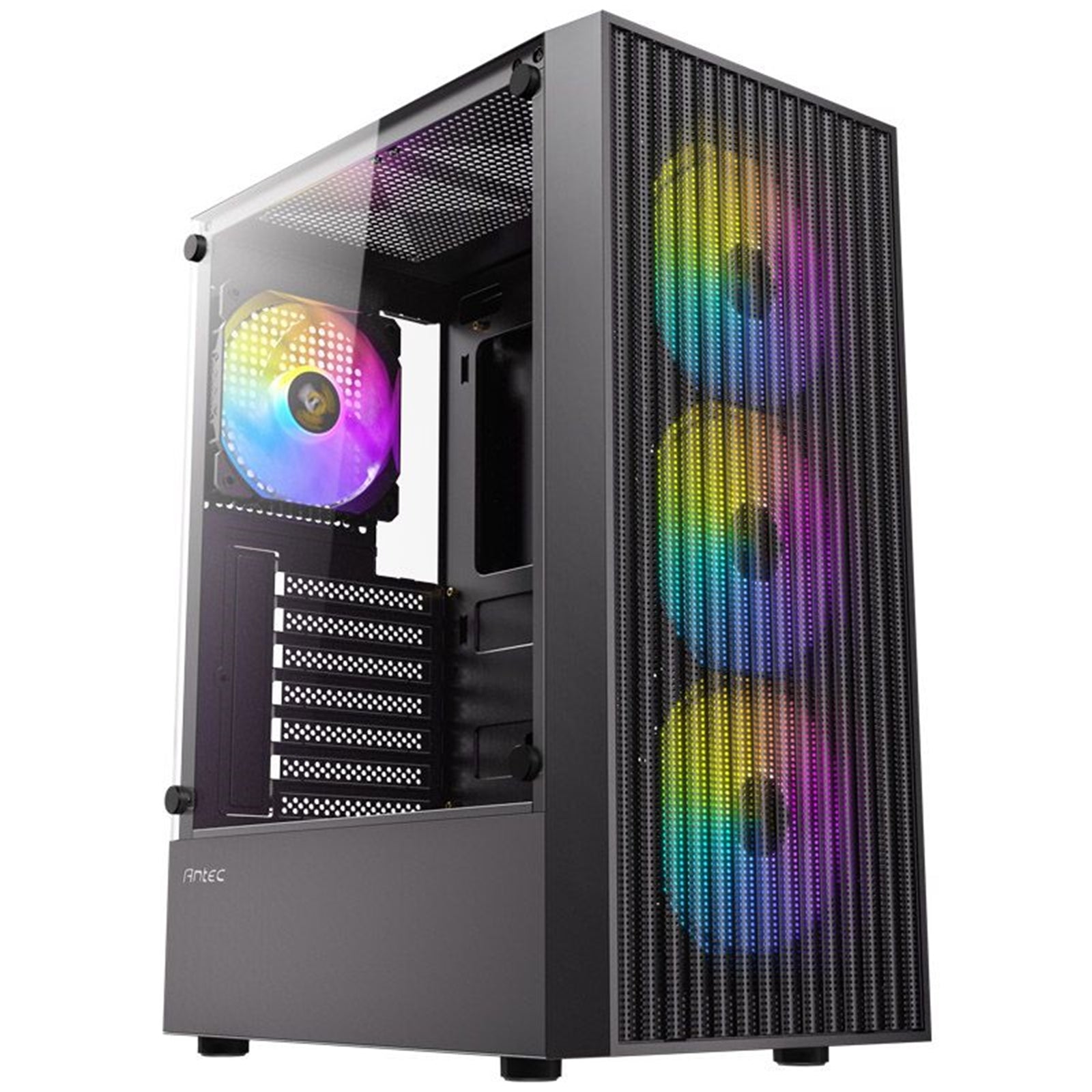 Antec AX27 RGB Elite Mid-Tower Case - Mesh Front, Tempered Glass Antec AX27 RGB Elite Mid-Tower Case - Mesh Front, Tempered Glass
